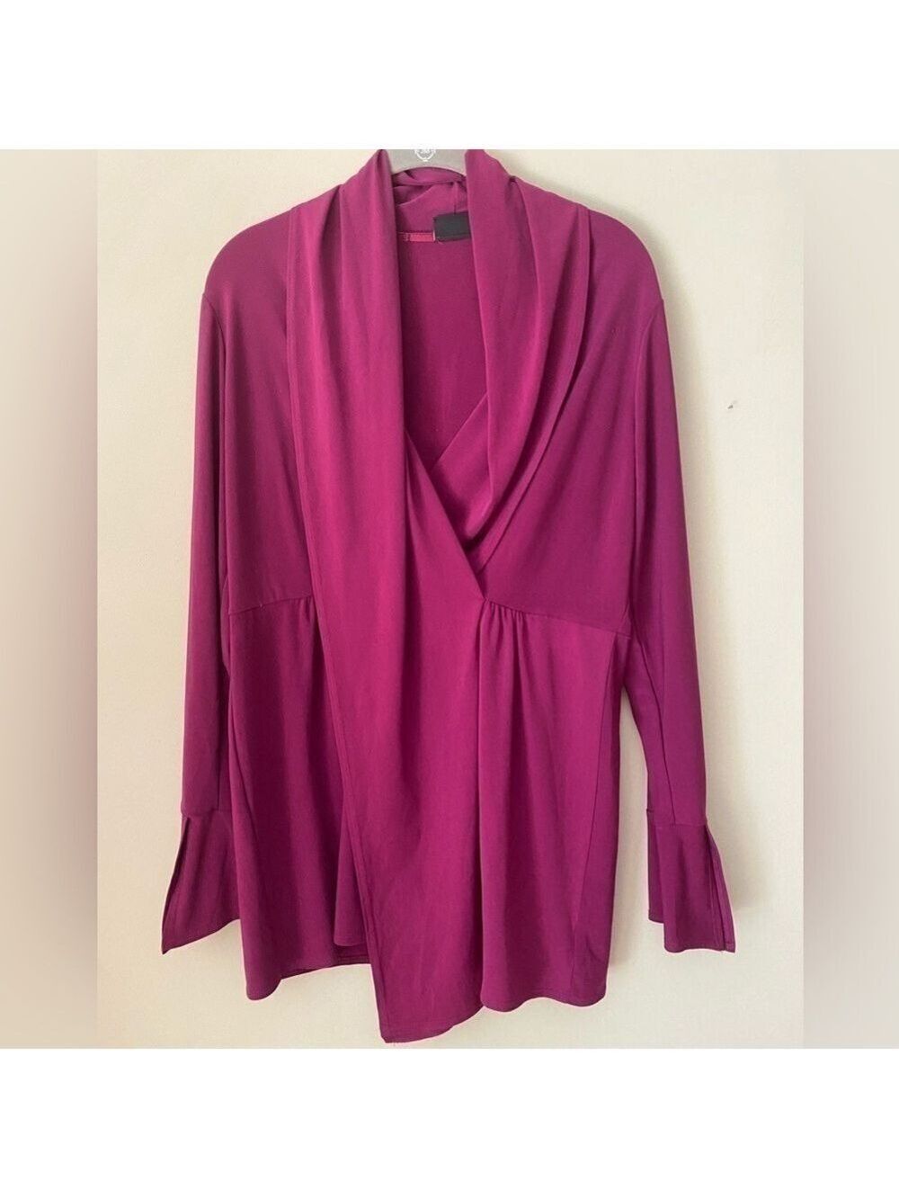 Effortless Style by Citiknits Magenta Tunic Style Blouse M